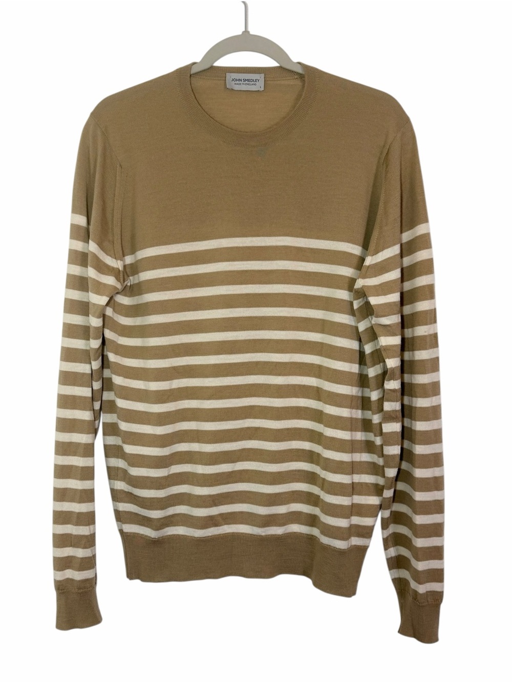 John Smedley Made in England Merino Wool Striped Sweater Size L Brenton Style